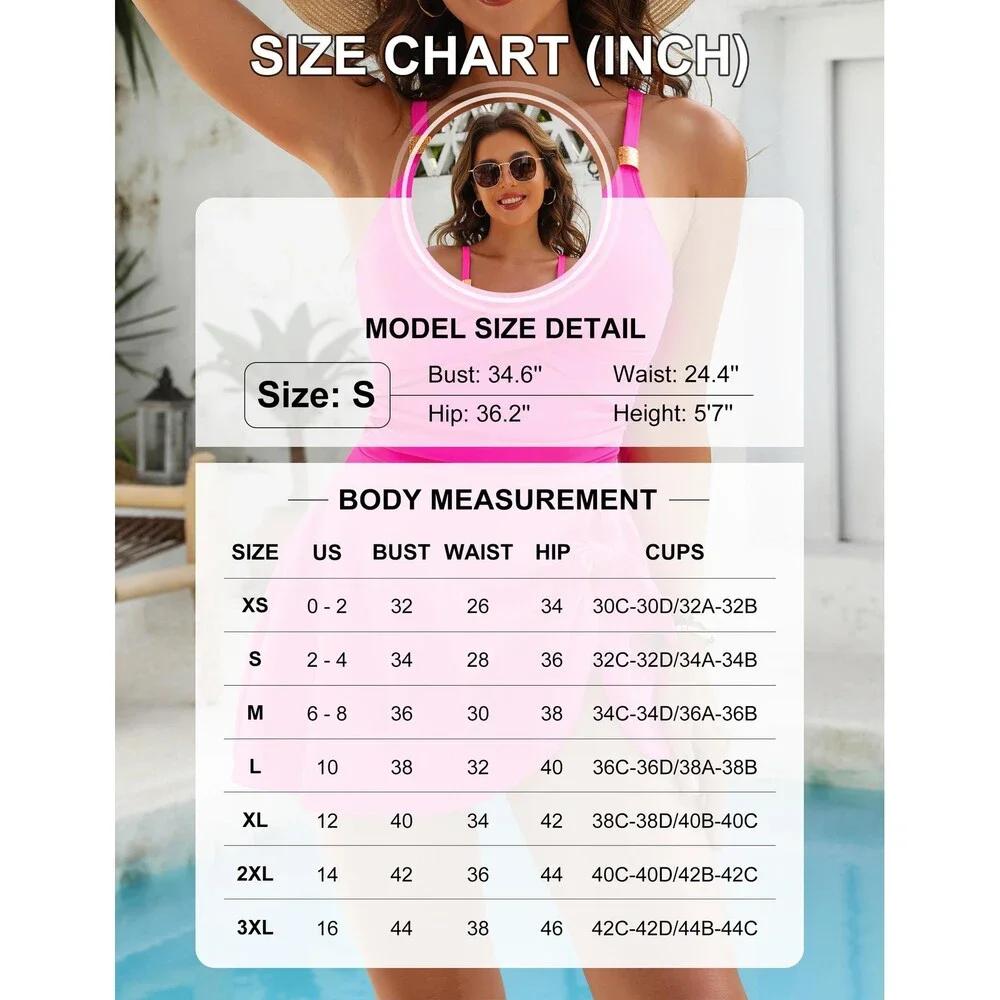 Blooming Women's Black Jelly Tummy Control Bathing Suits One-piece Swimsuits 2XL